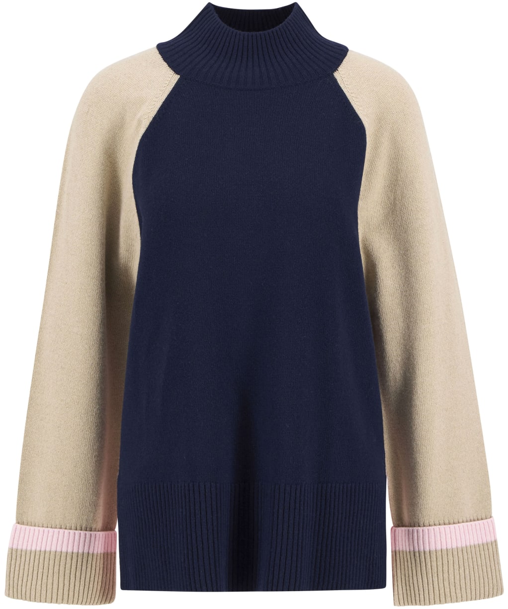 Women's Barbour Wren Knitted Jumper - Honey / Cherry Blossom