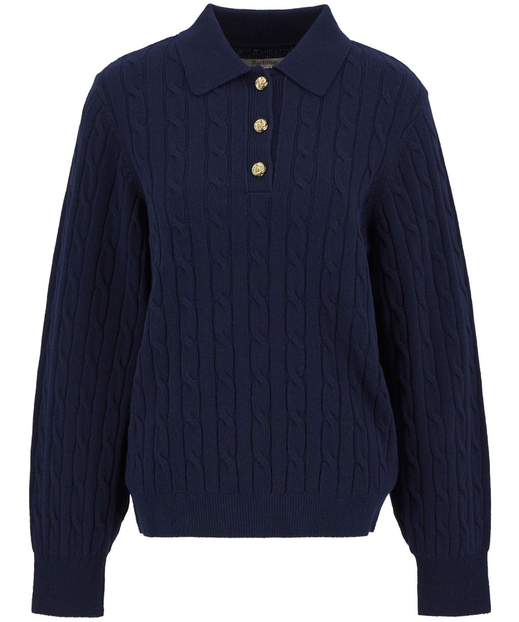 Women's Barbour Evie Knitted Jumper - Navy