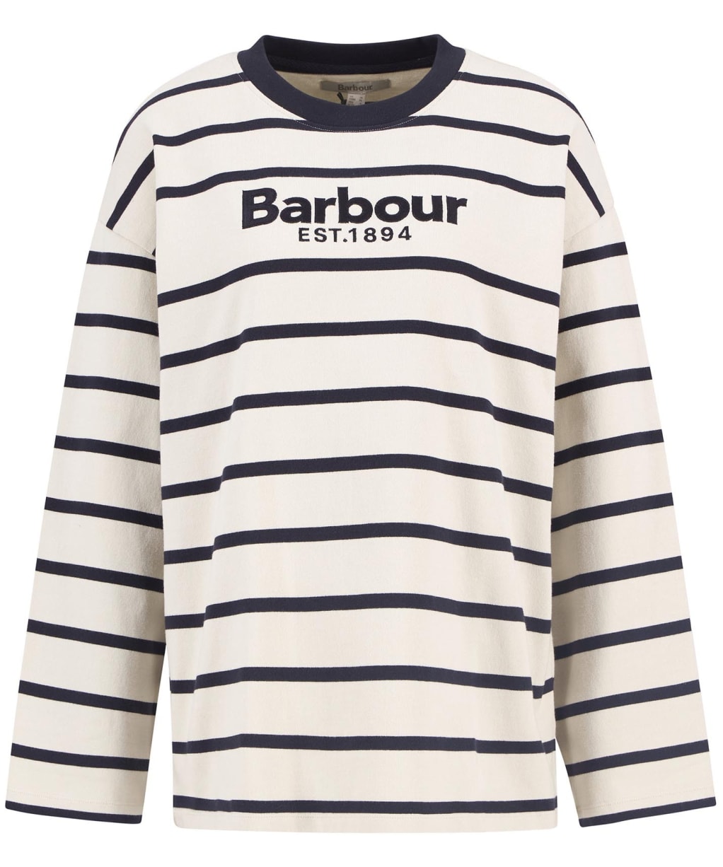 Women's Barbour Maeve Top - Ecru / Dark Navy Stripe