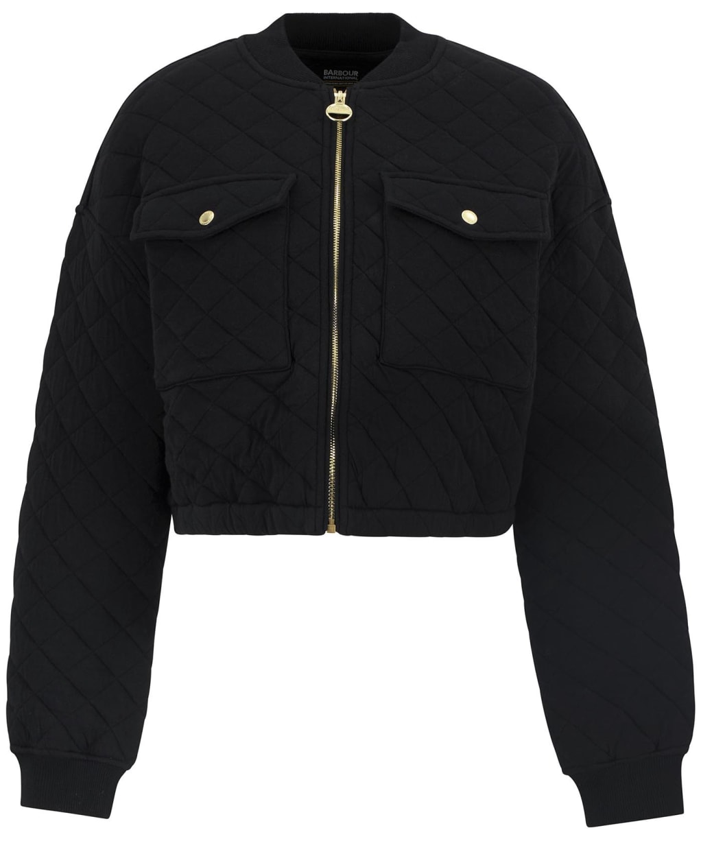 Women's Barbour International Katya Sweat Bomber - Black