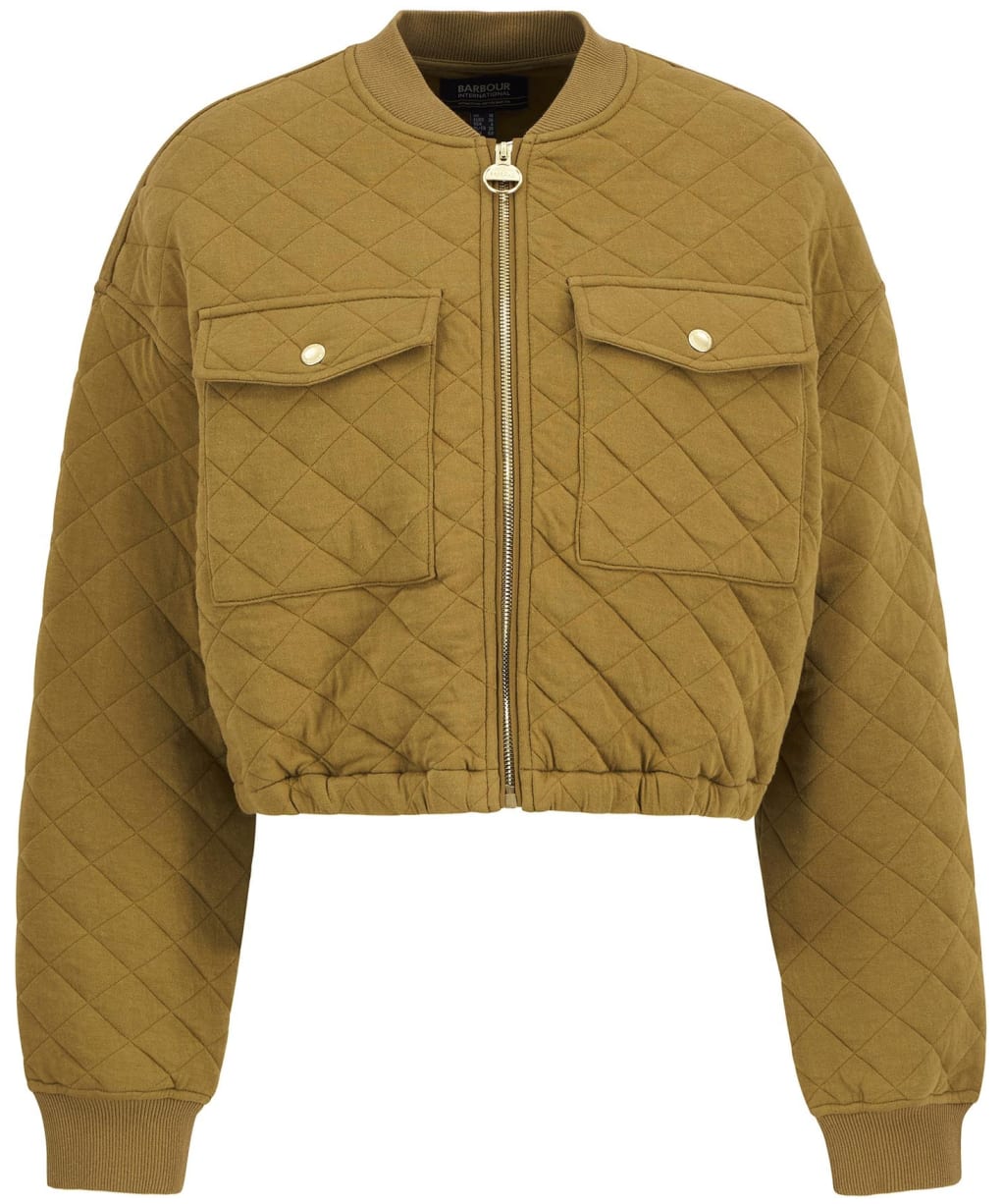 Women's Barbour International Katya Sweat Bomber - Antique Bronze