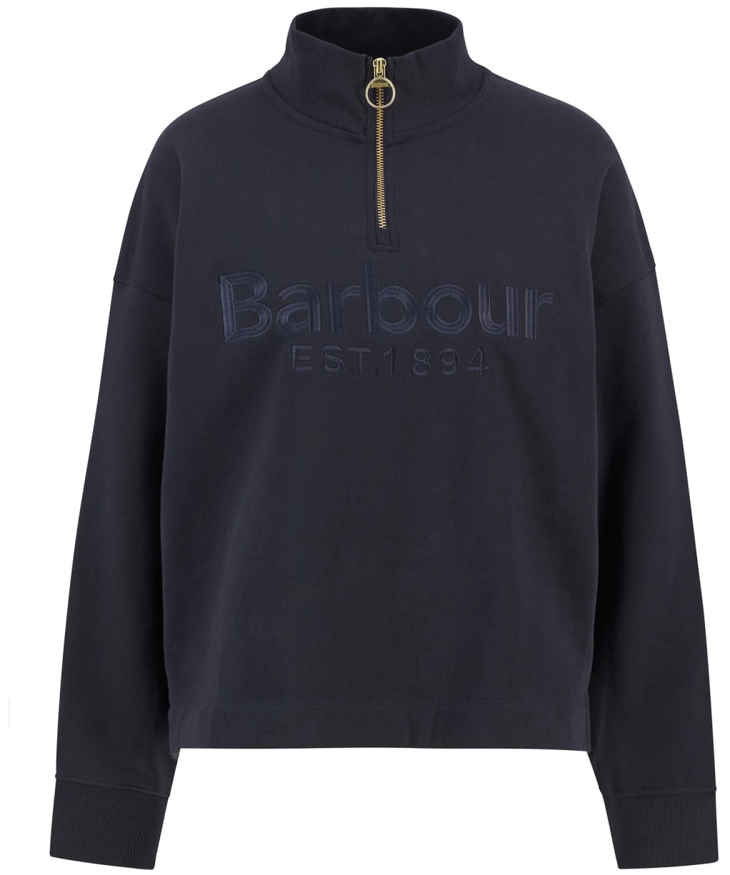 Women's Barbour Sara Half Zip Sweatshirt - Dark Navy
