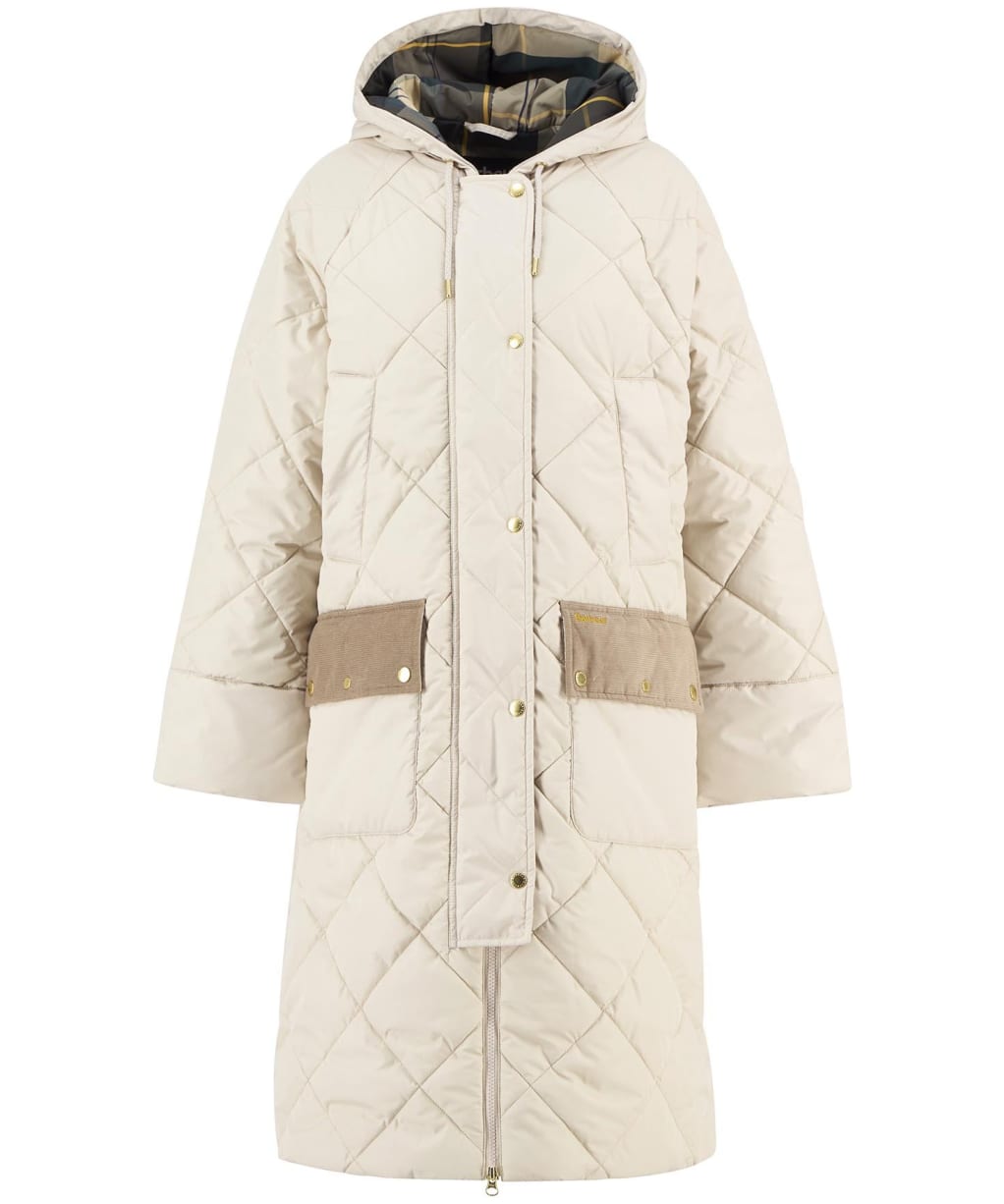 Women's Barbour Braidley Quilted Jacket - Oatmeal / Ancient Tartan