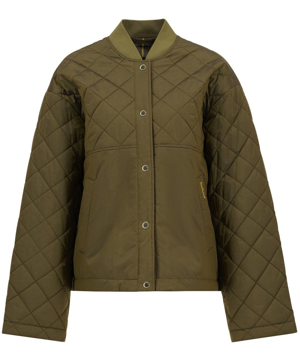 Women's Barbour Wetherby Quilted Jacket - Golden Olive / Ancient Tartan