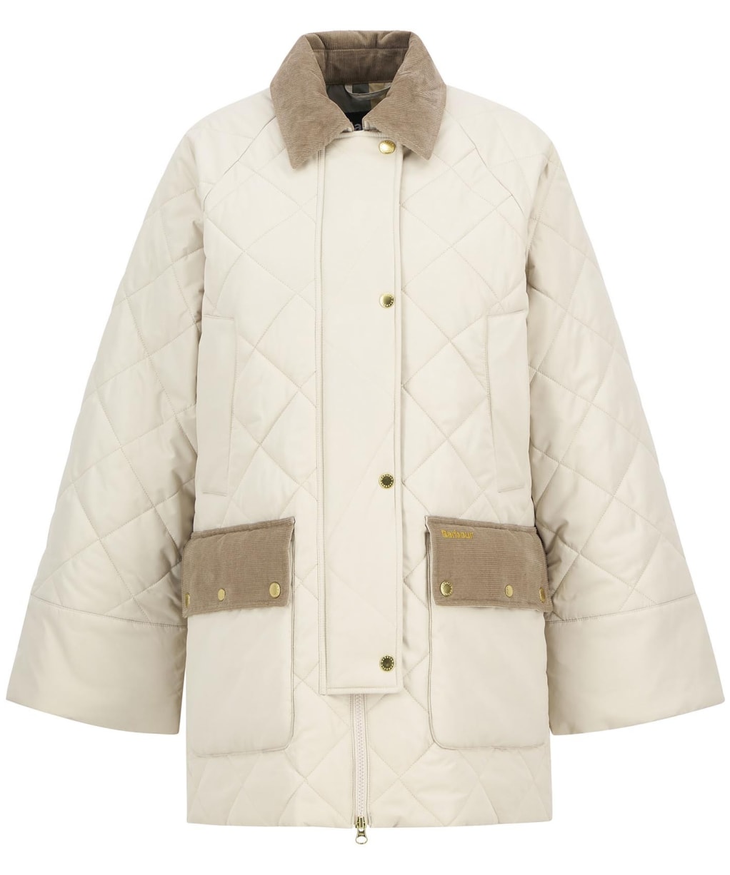 Women's Barbour Aldburgh Quilted Jacket - Oatmeal / Ancient Tartan
