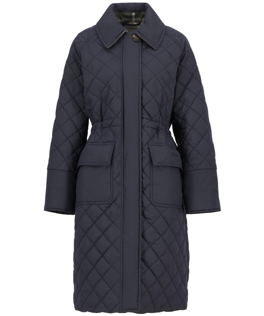 Women's Barbour Aishling Quilted Jacket - Dark Navy / Ancient Tartan