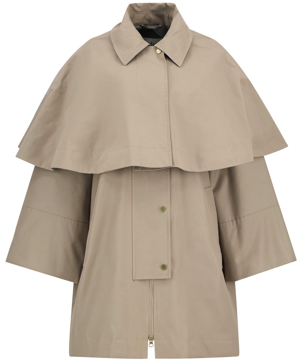 Women's Barbour Fia Showerproof Jacket - Honey / Ancient Poplar