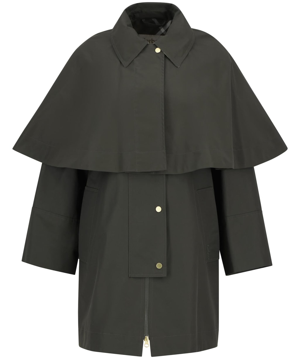 Women's Barbour Fia Showerproof Jacket - Sage / Ancient Poplar Tartan