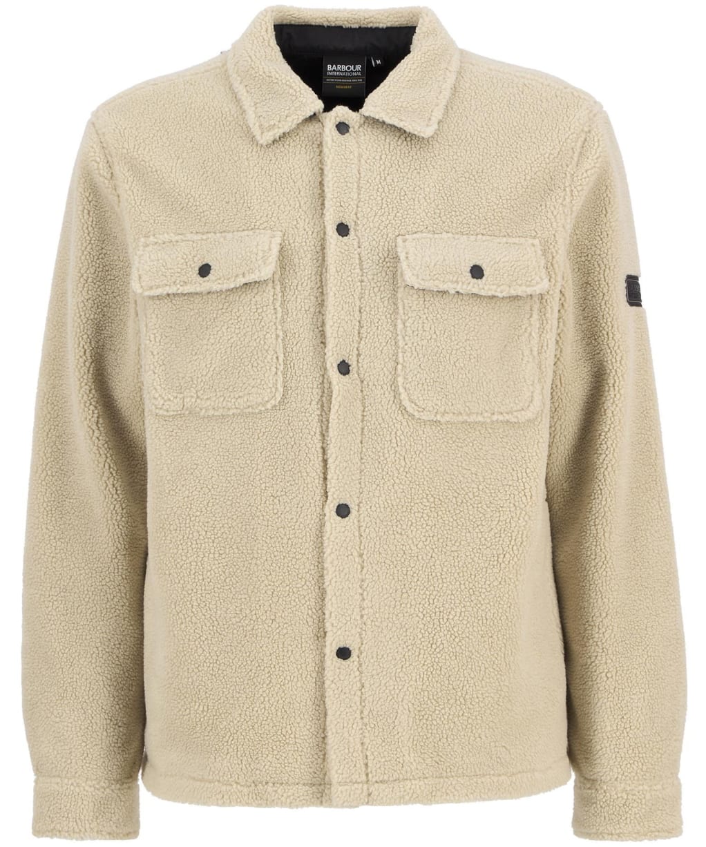 Men's Barbour International Trident Borg Fleece Overshirt - Mist