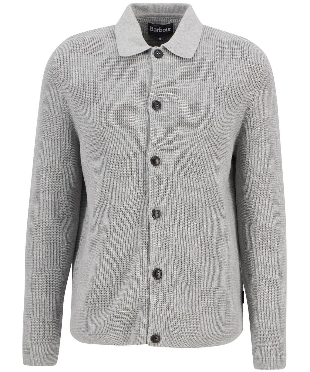 Men's Barbour Falton Knitted Cardigan - Grey Marl