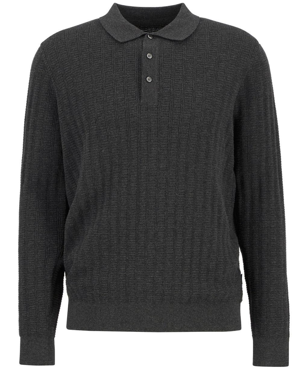 Men's Barbour Smeaton Knitted Polo - Black Marl