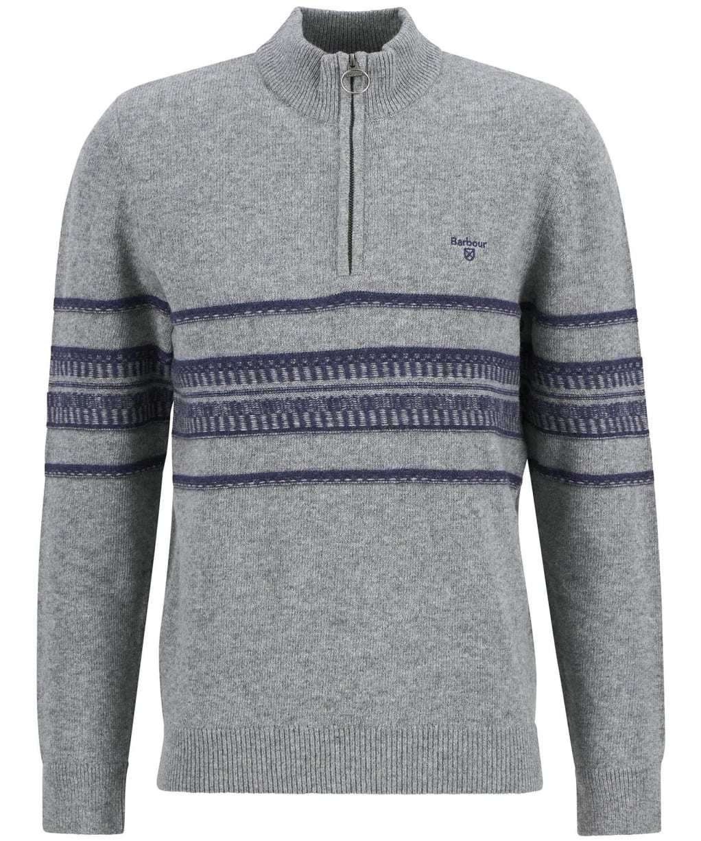 Men's Barbour Kepwick Half Zip Jumper - Grey Marl