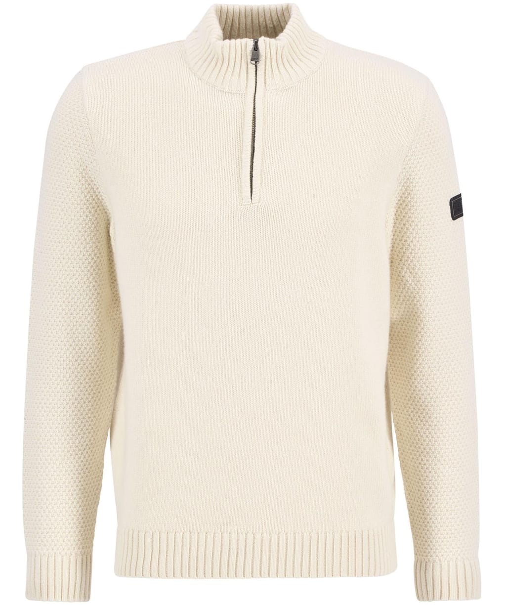 Men's Barbour International Enfield Funnel Neck Jumper - Whisper White