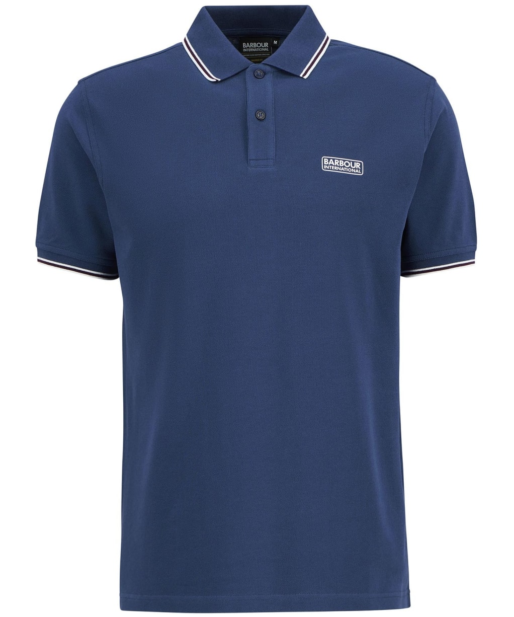 Men's Barbour International Evan Tipped Polo Shirt - Insignia Blue