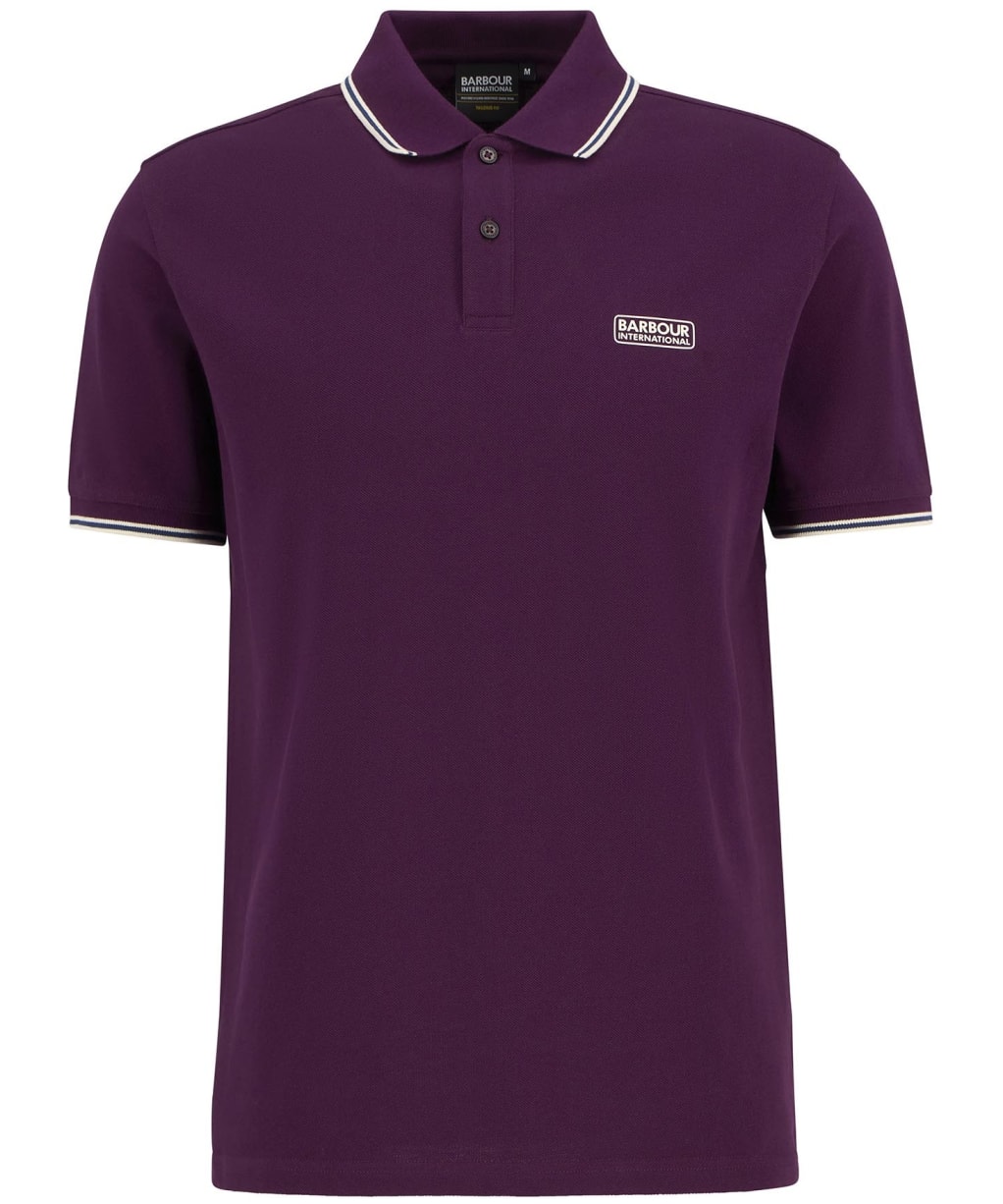 Men's Barbour International Evan Tipped Polo Shirt - Potent Merlot