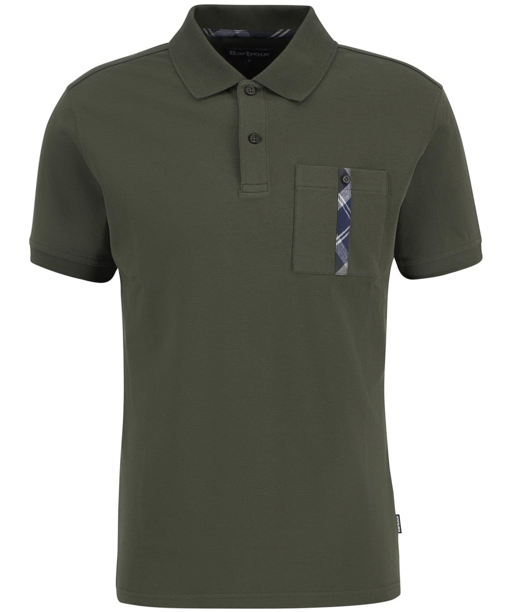Men's Barbour Thornaby Tailored Polo Shirt - Mid Olive