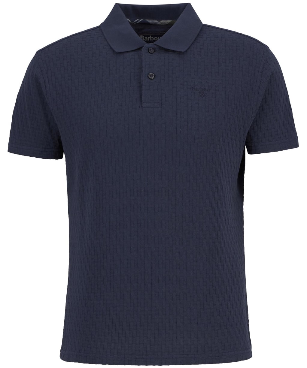 Men's Barbour Westerdale Textured Tailored Polo Shirt - Navy