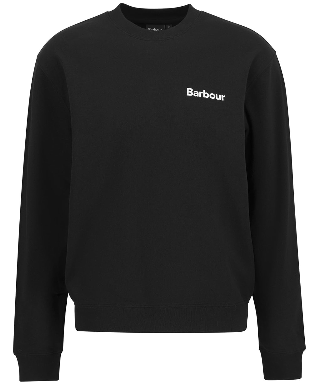 Men's Barbour Firbank Relaxed Crew Neck Sweatshirt - Black