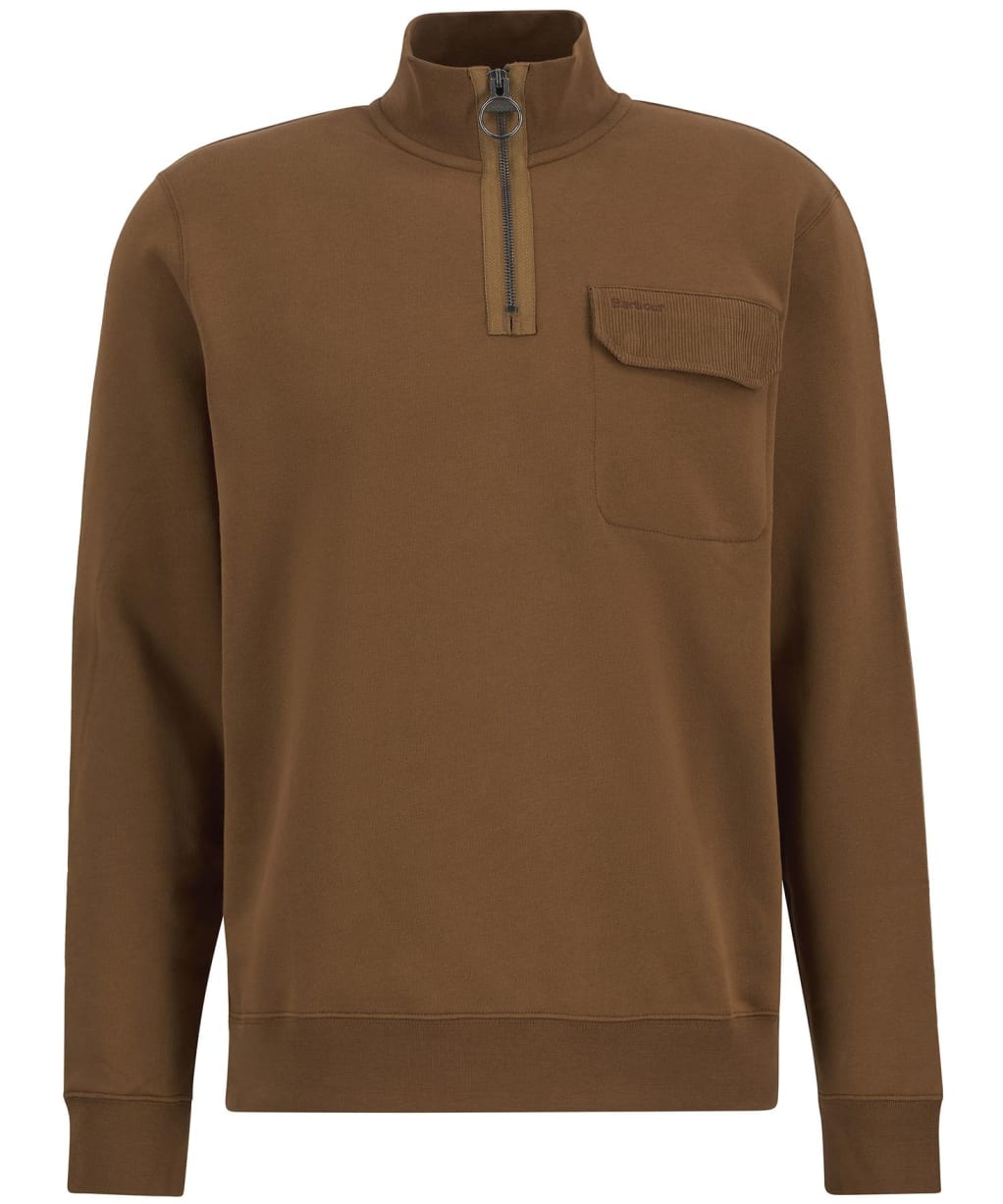 Men's Barbour Lowgill Relaxed Half Zip Sweatshirt - Umber