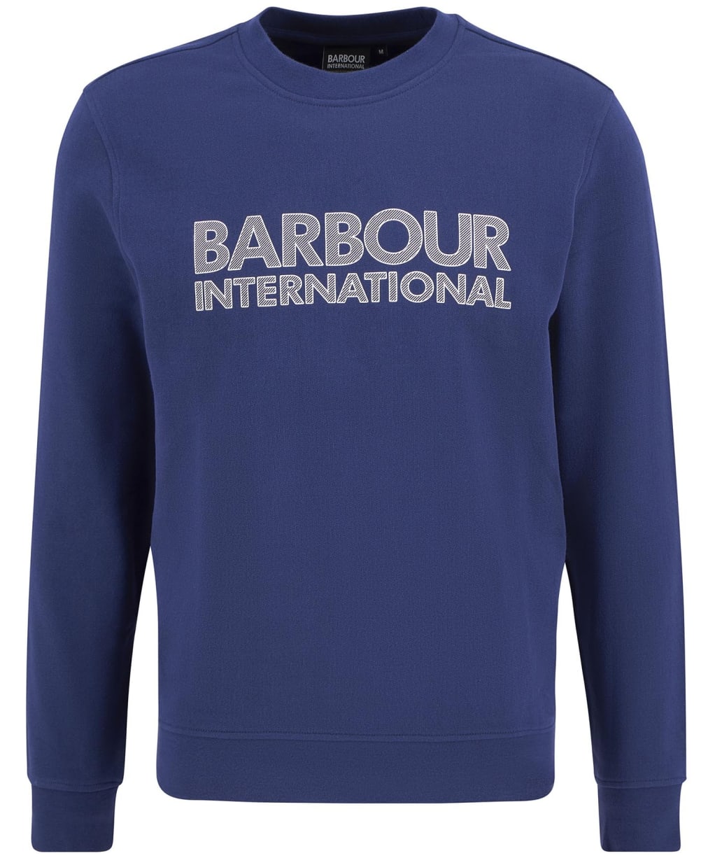 Men's Barbour International Essential Graphic Crew Sweatshirt - Insignia Blue