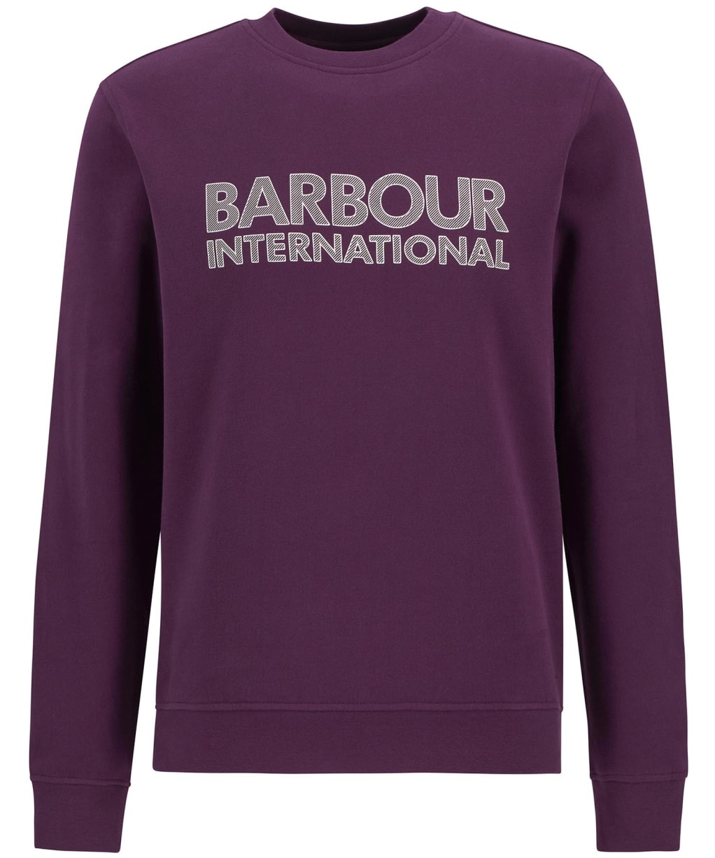 Men's Barbour International Essential Graphic Crew Sweatshirt - Potent Merlot