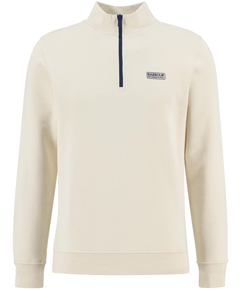 Men's Barbour International Clipper Funnel Neck Sweatshirt - Calico White