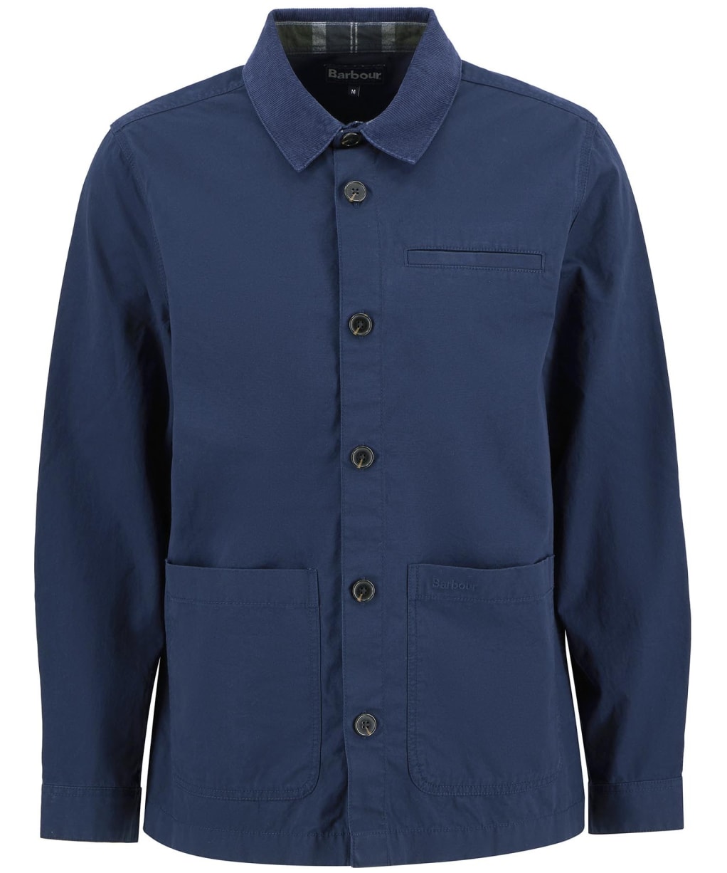 Men's Barbour Cole Tailored Fit Poplin Overshirt - Navy