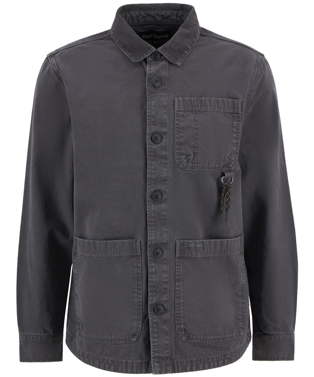 Men's Barbour Bowland Garment Dyed Overshirt - Black