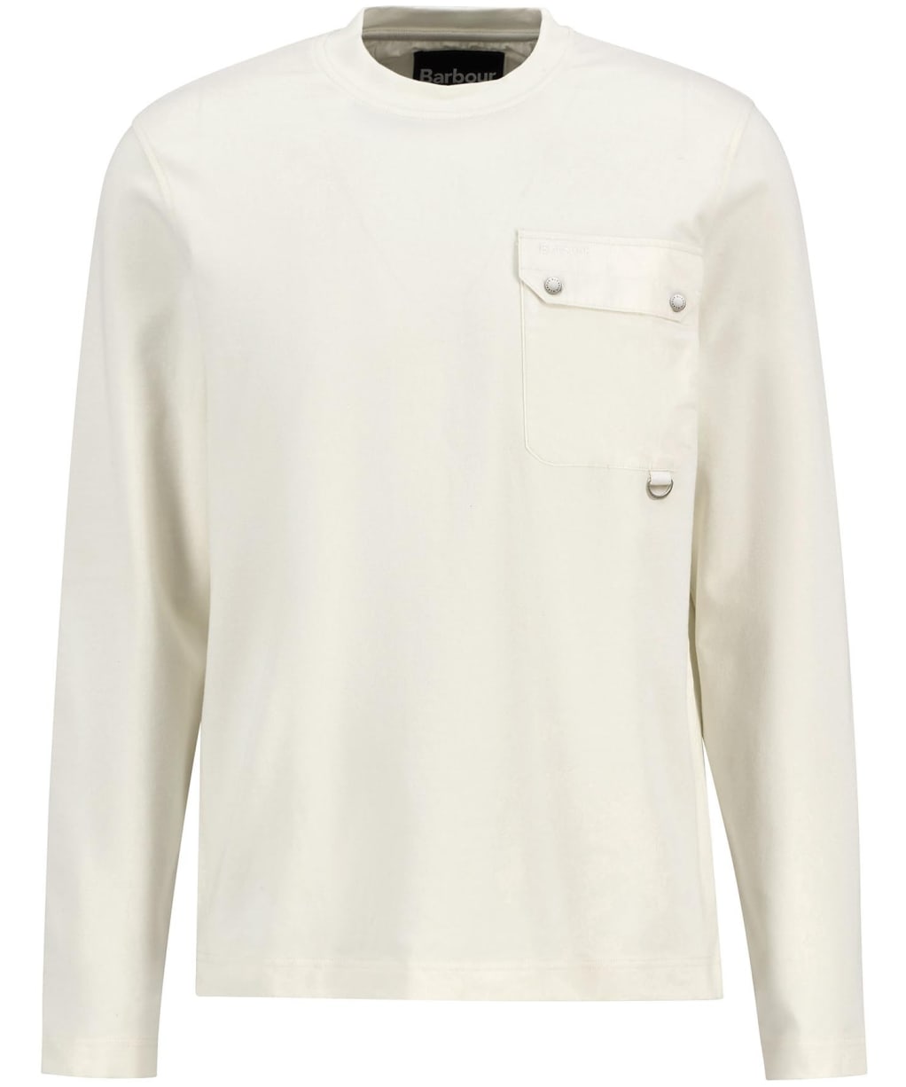 Men's Barbour Leazes Long Sleeve Relaxed T-Shirt - Whisper White
