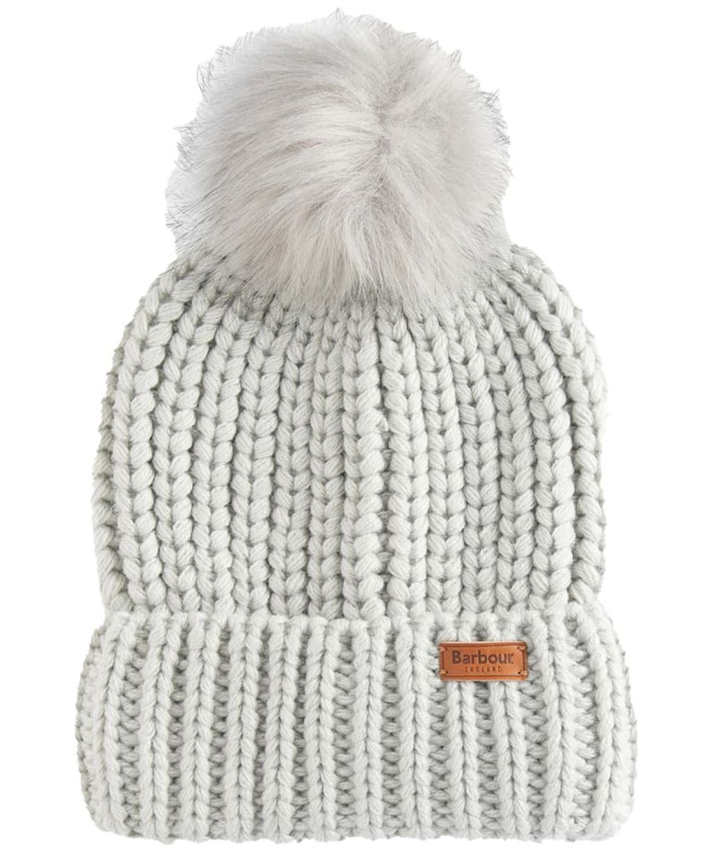 Women's Barbour Saltburn Bobble Hat - Ice White