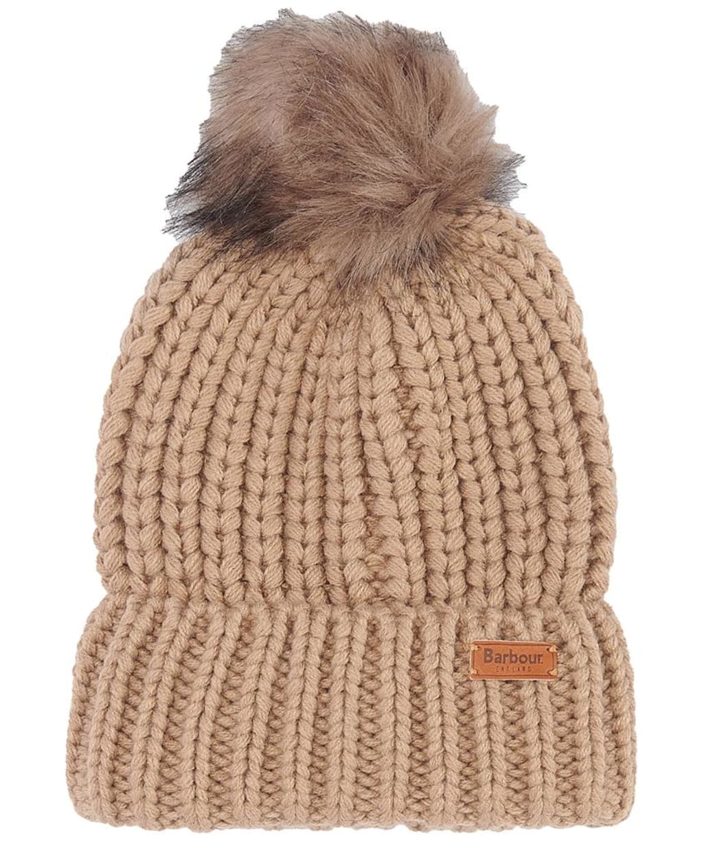 Women's Barbour Saltburn Bobble Hat - Mink