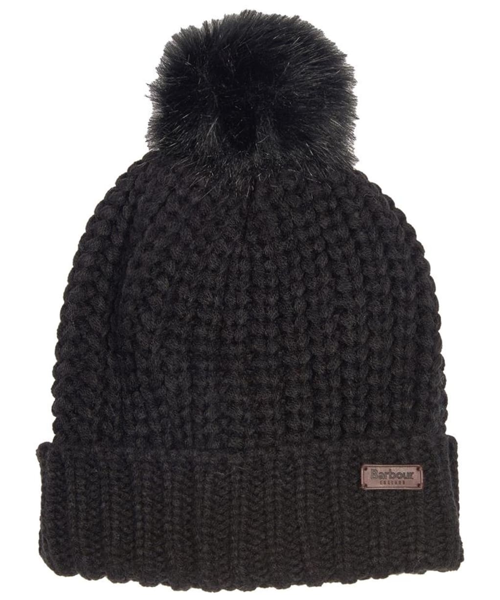 Women's Barbour Saltburn Bobble Hat - Black