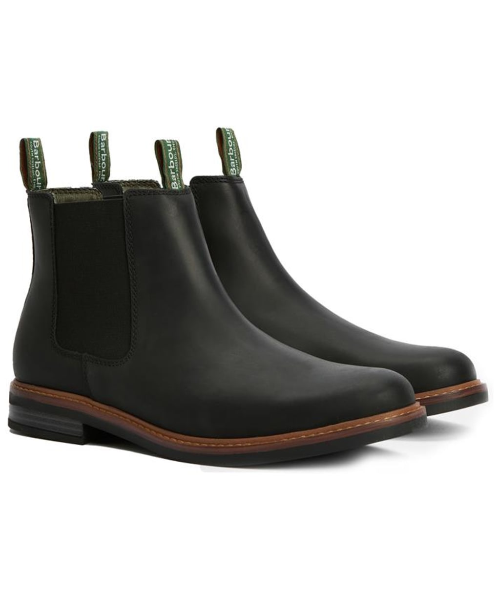 Men's Barbour Farsley Chelsea Boots - Black Nubuck