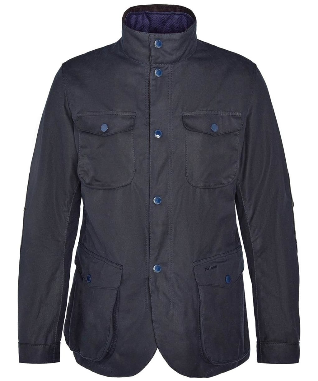 Barbour Ogston Waxed Jacket - Navy