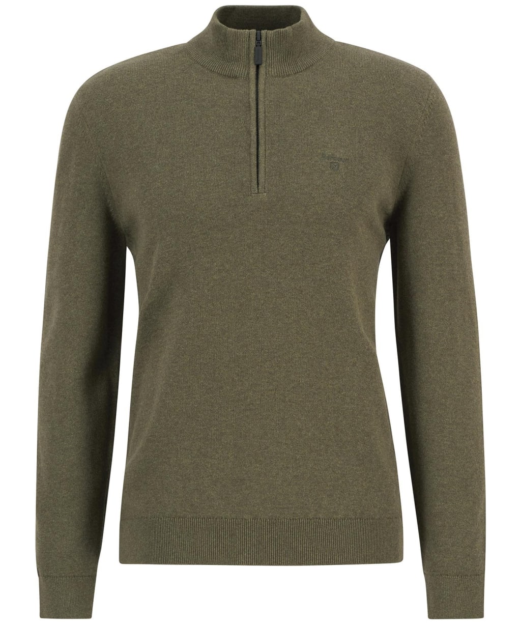 Men’s Barbour Avoch Half Zip Sweater - Olive Marl