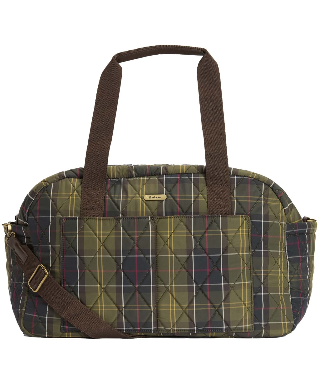Women's Barbour Wetherham Quilted Overnight Holdall Bag - Classic Tartan