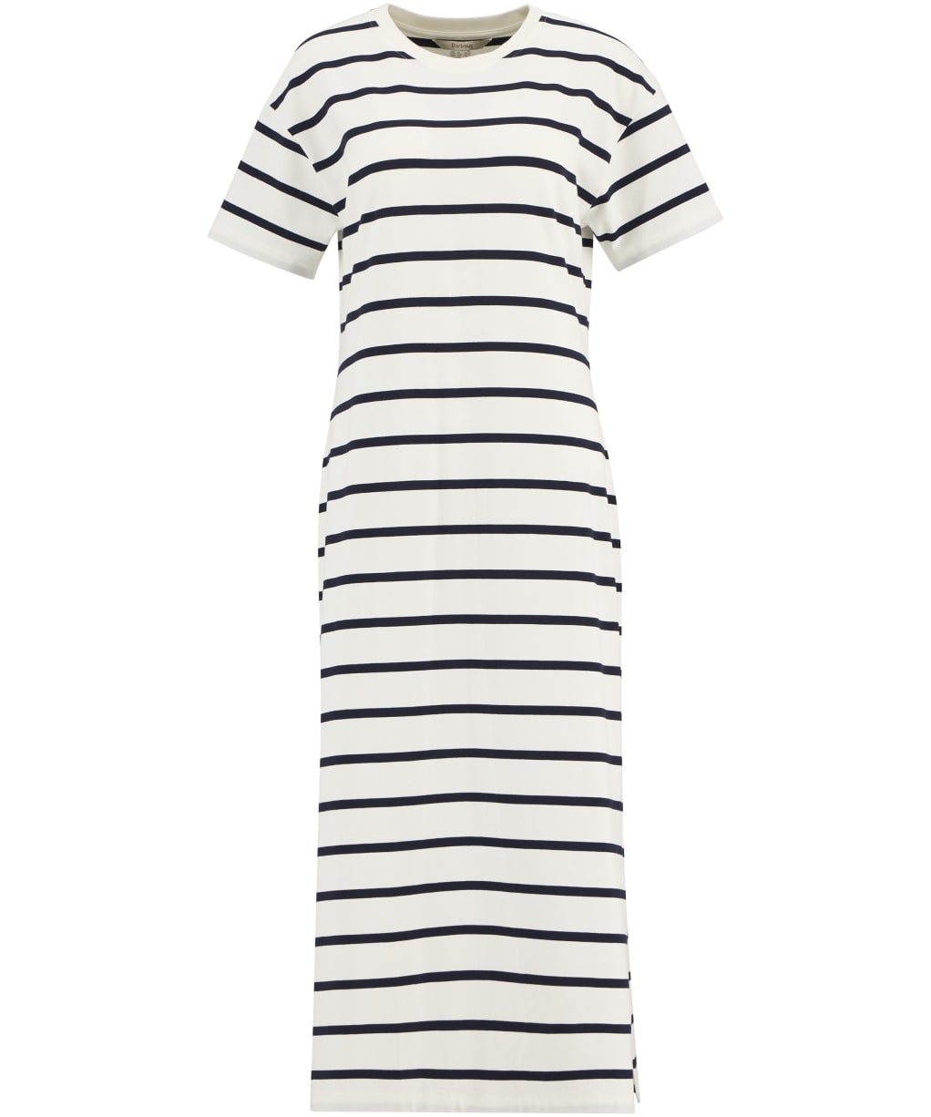 Women's Barbour Selena Midi Dress - Cloud / Navy Stripe
