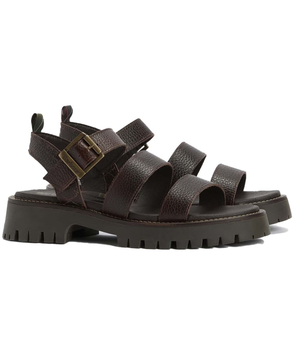 Women's Barbour Gabby Sandal - Dark Brown