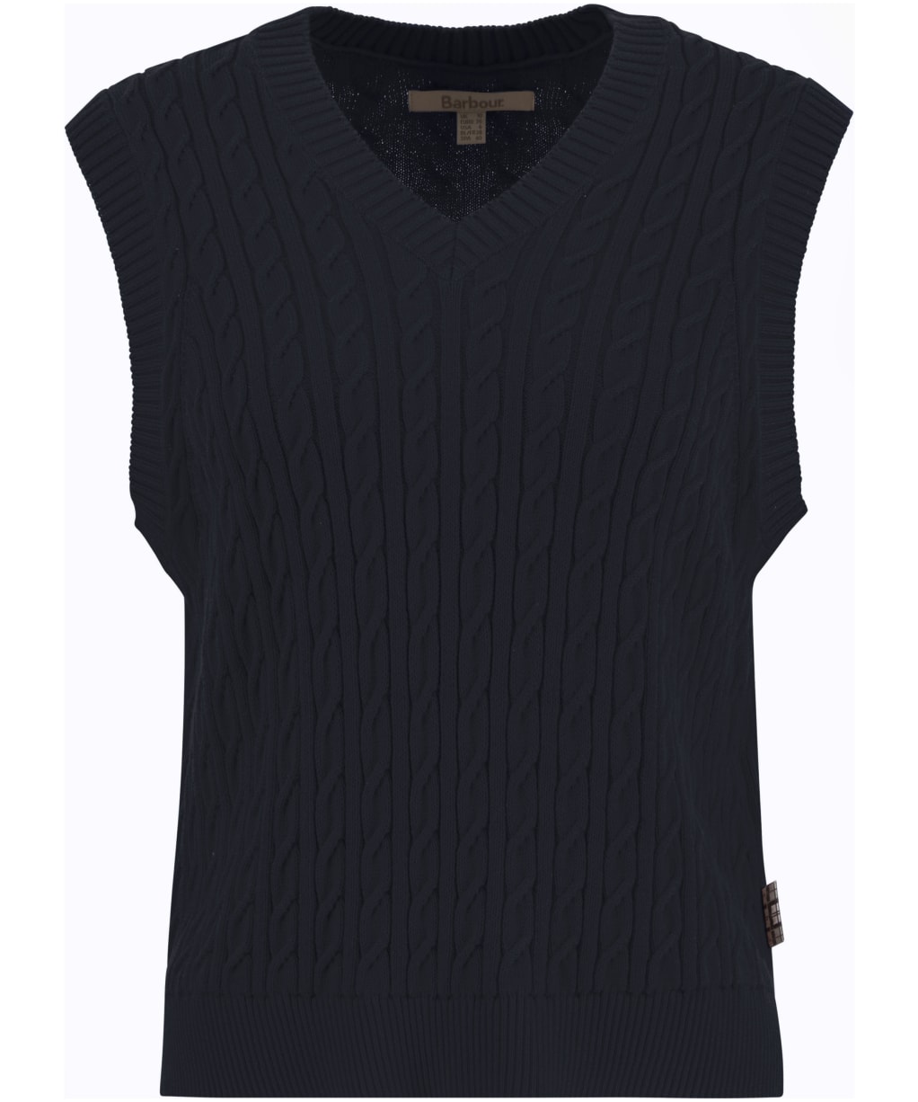 Women's Barbour Hartland Sleeveless Knitted Jumper - Navy