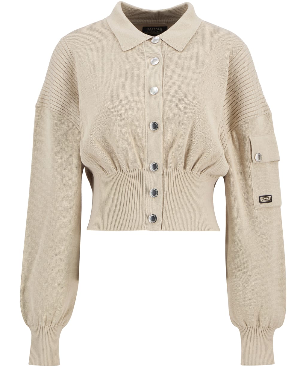 Women's Barbour International Gigi Knitted Bomber - Cement