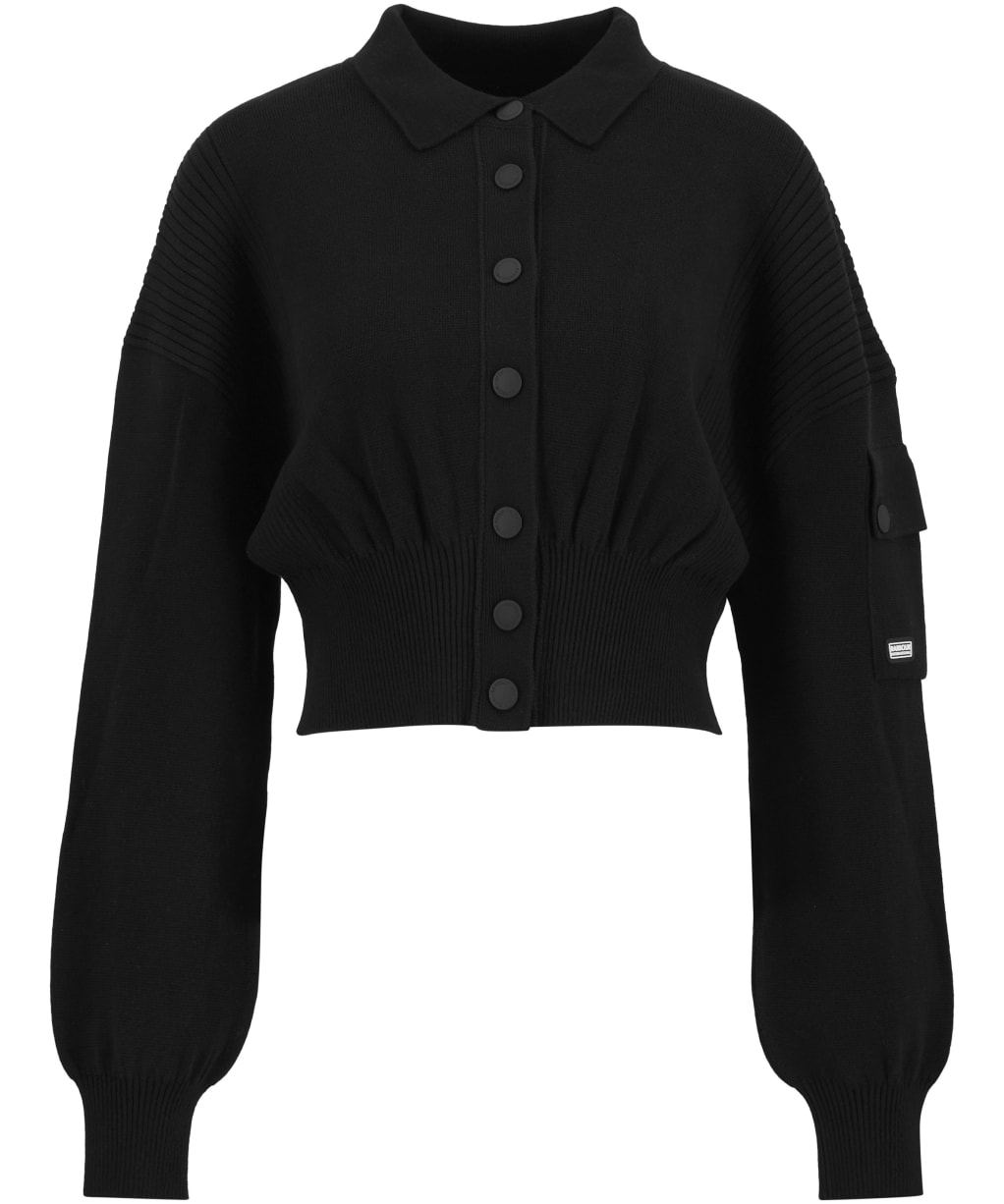 Women's Barbour International Gigi Knitted Bomber - Black