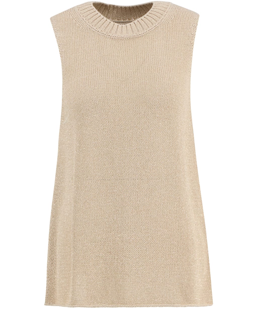 Women's Barbour International Valencia Knitted Vest - Ecru