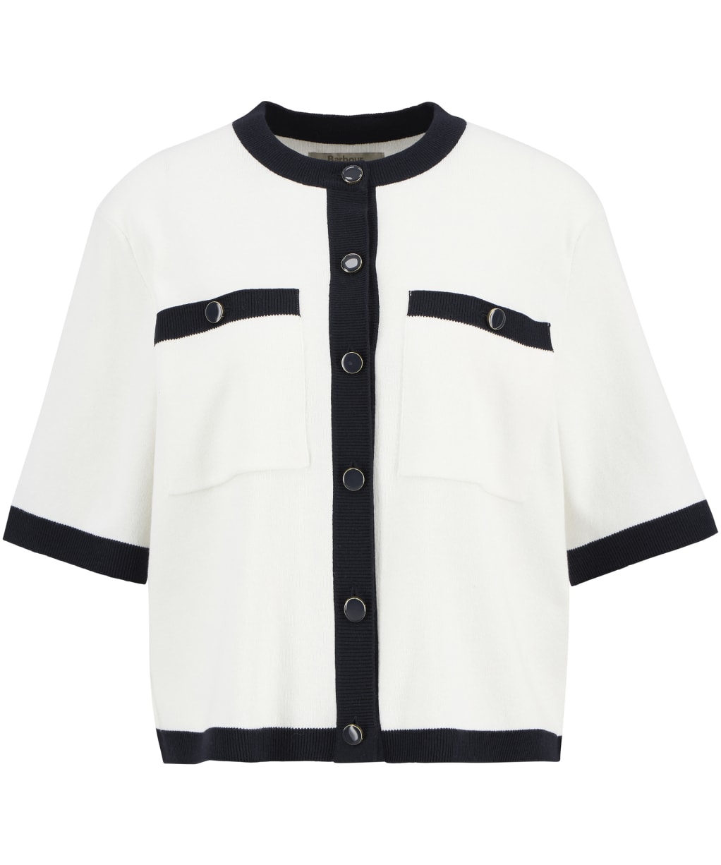 Women's Barbour Sloane Knitted Cardigan - Cloud / Navy