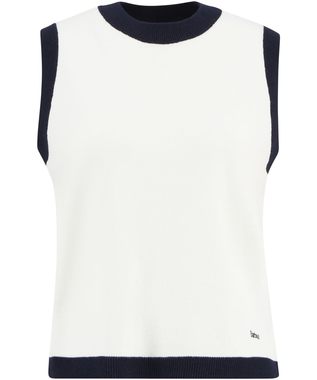 Women's Barbour Salthill Knitted Vest - Cloud / Navy