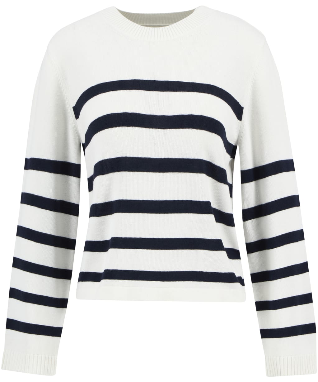 Women's Barbour Fern Knitted Jumper - Cloud / Navy