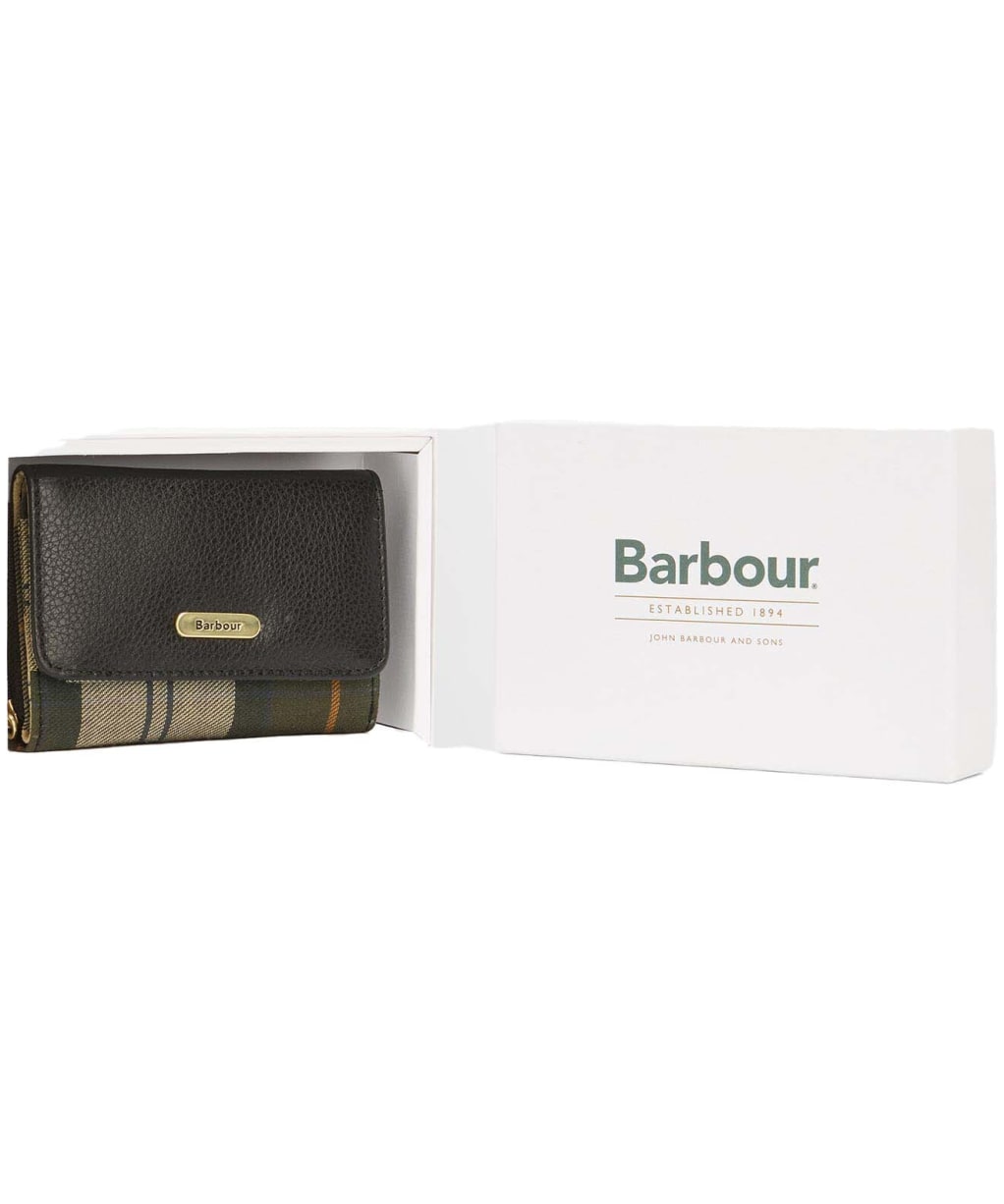Women's Barbour Rosa Leather French Purse - Black / Ancient 