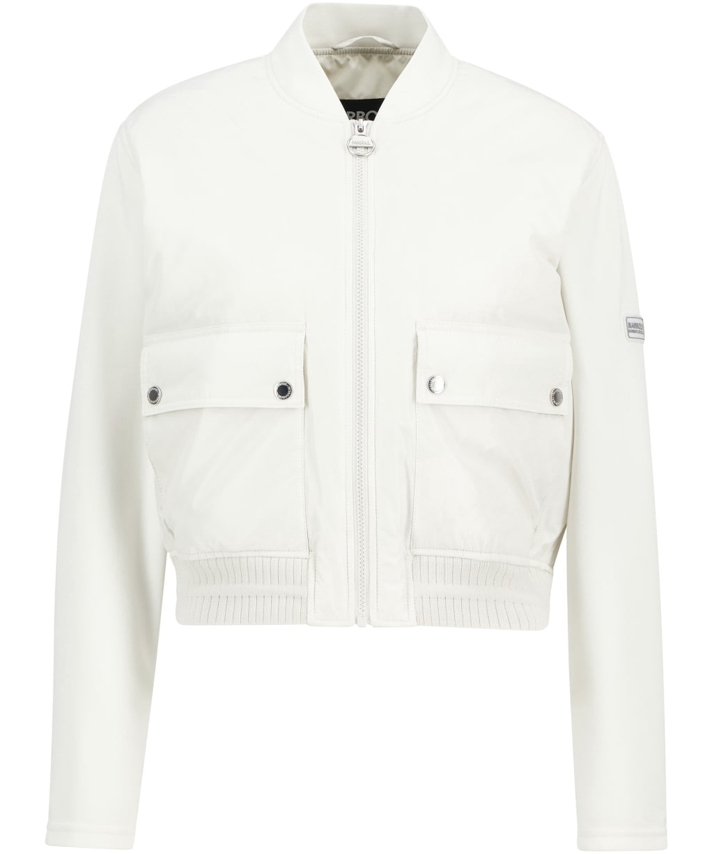 Women's Barbour International Emerson Quilted Sweater Jacket - Vaporous Grey