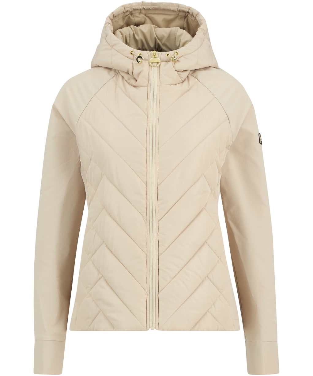 Women's Barbour International Dakota Quilted Sweater Jacket - Cement