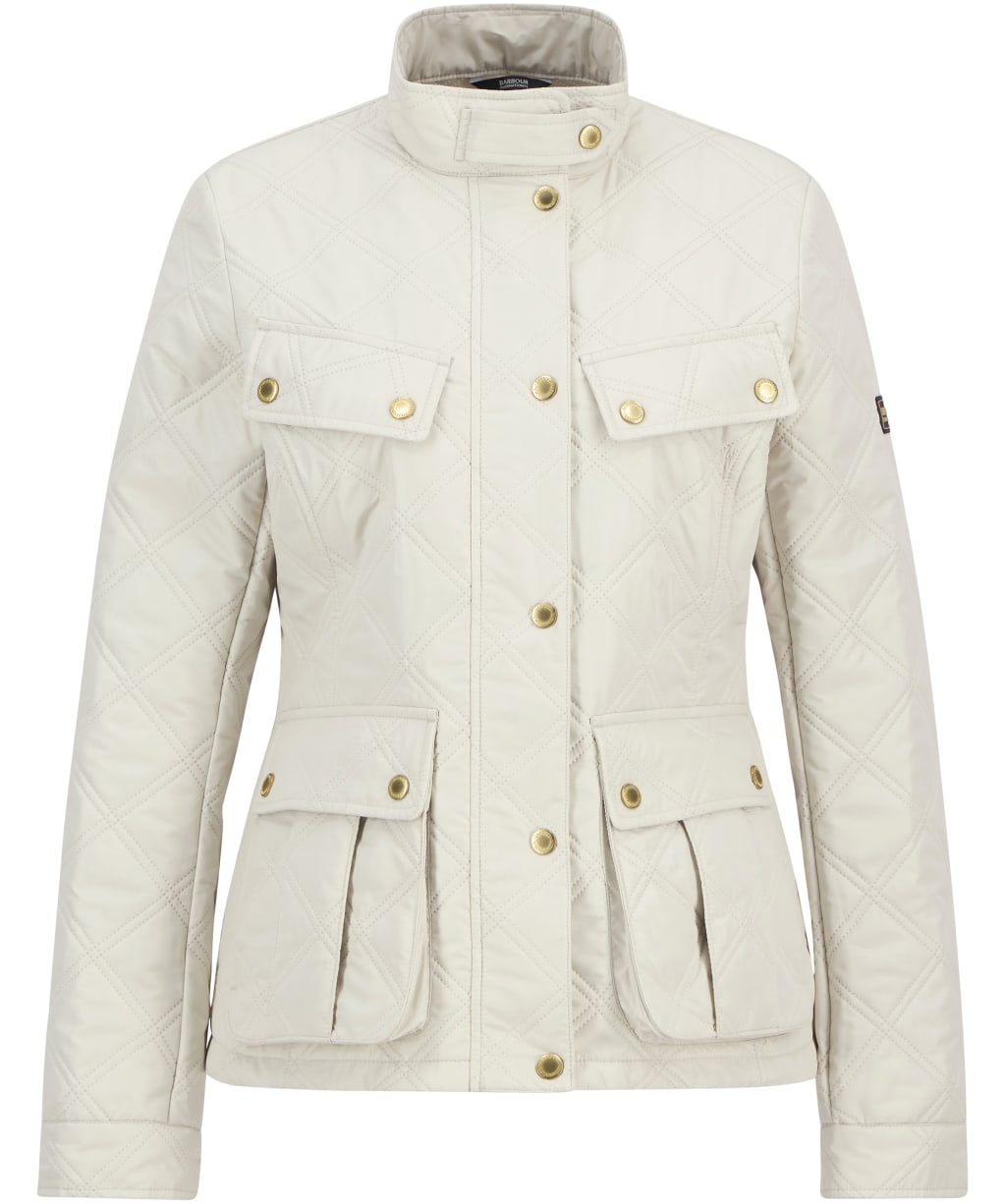 Women's Barbour International Halsey Quilted Jacket - SILVER BIRCH/SIL