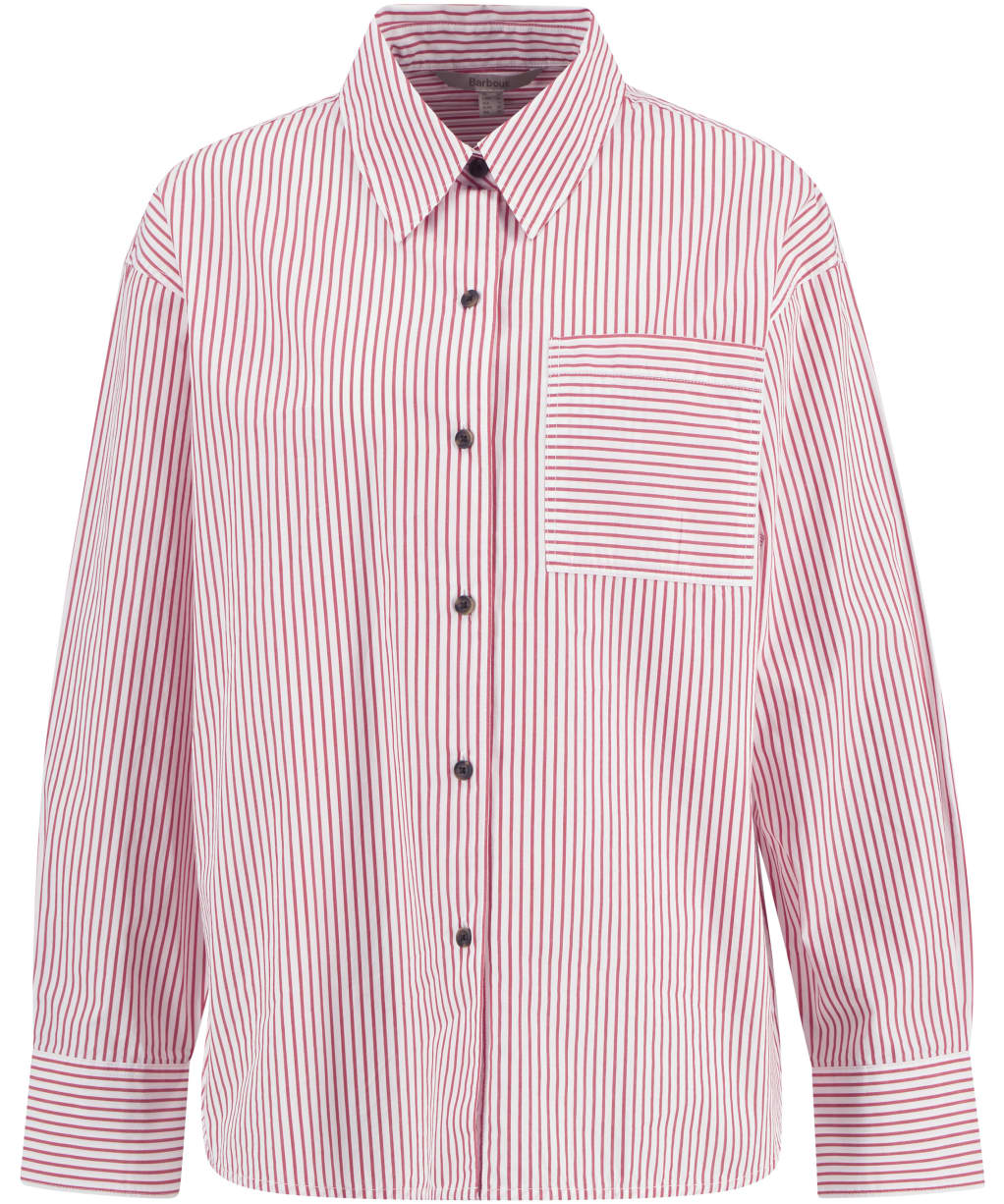 Women's Barbour Polly Striped Shirt - Poppy Red Stripe